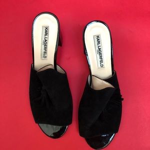 Karl Lagerfeld Suede Slides